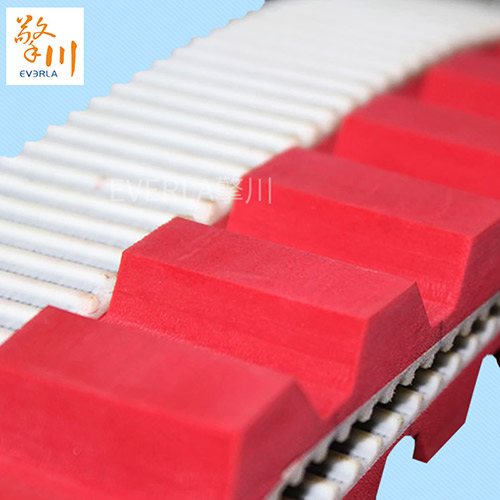 表面加紅膠開槽<a href='http://m.hshcms.cn/' target='_blank'><u>PU同步帶</u></a>細(xì)節(jié)圖
